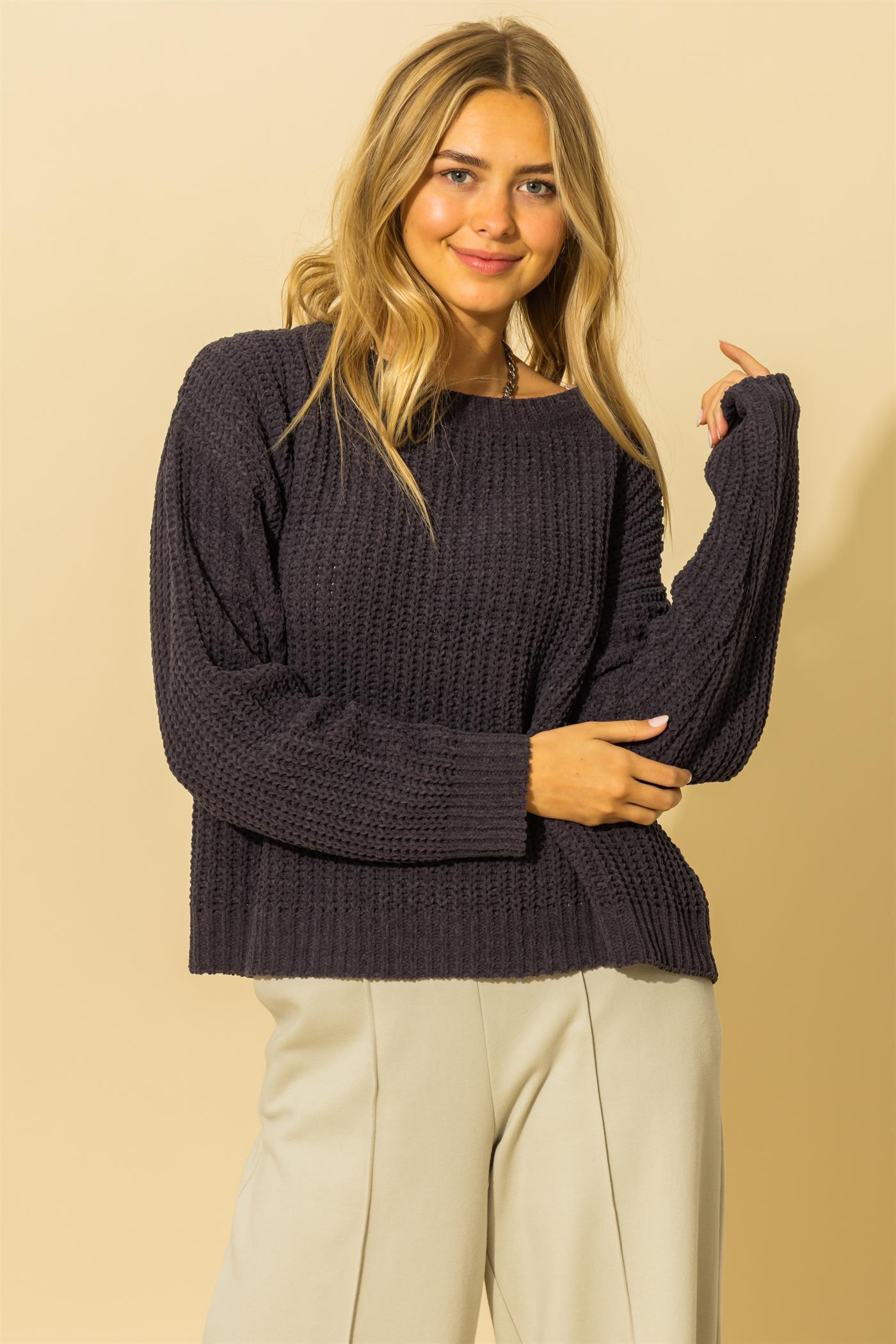 Blair Round Neck Long Sleeve Pullover Sweater